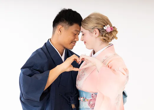 Create lasting memories with matching kimonos for couples and families