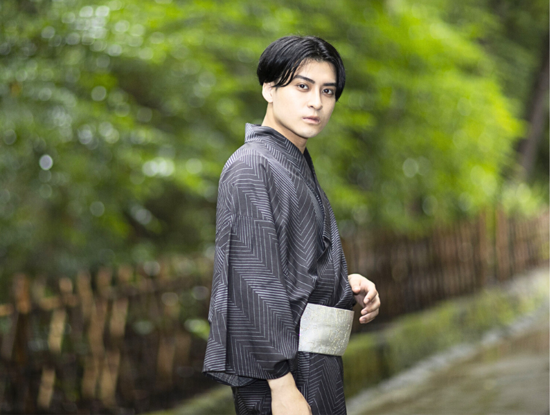 着流し姿の男性イメージ画像