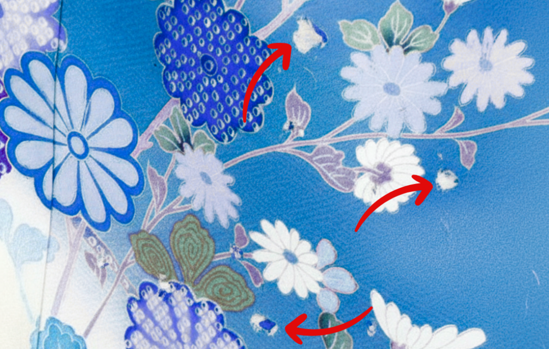 着物の虫食いイメージ