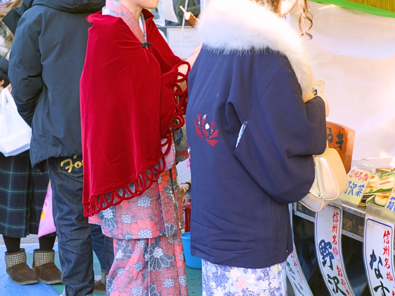 着物の防寒イメージ写真