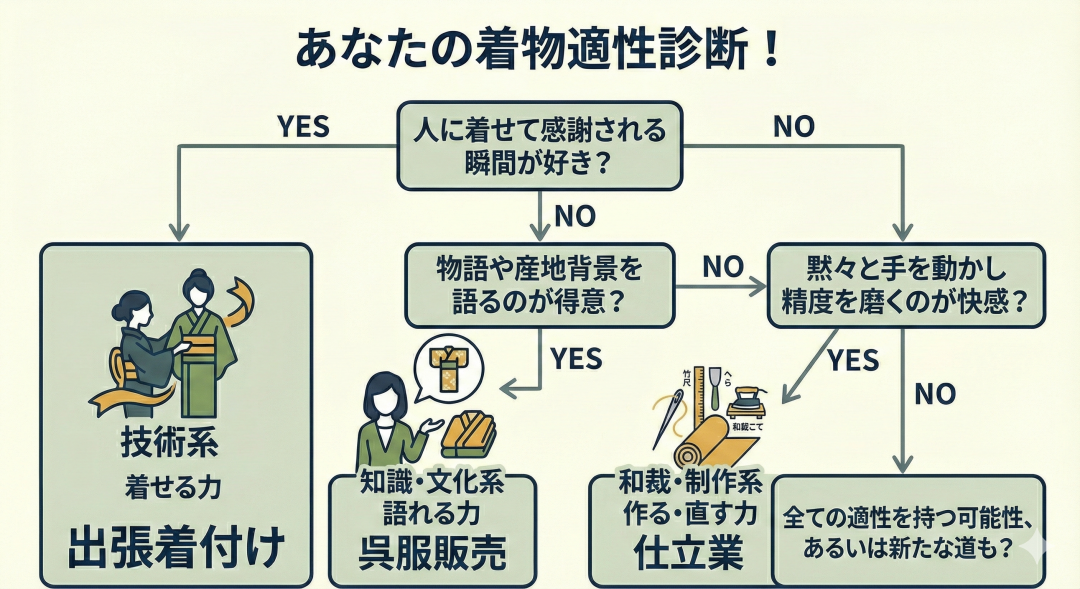 着物適正判断チャートイメージ図