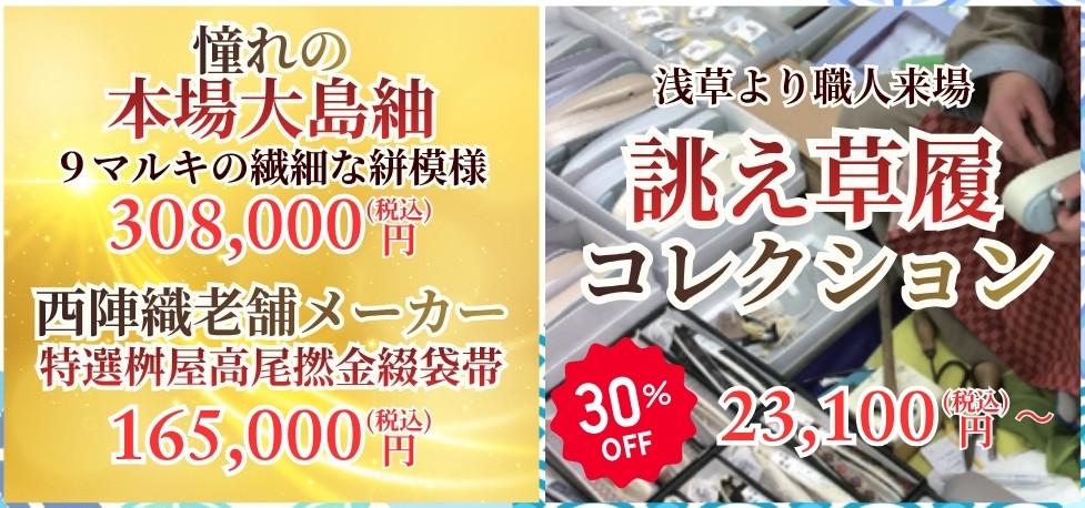 憧れの本場大島紬9マルキ・お誂え草履